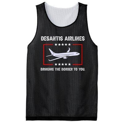 Desantis Airlines Bringing The Border To You Funny Mesh Reversible Basketball Jersey Tank