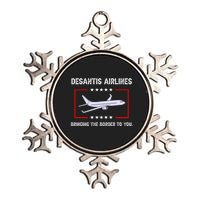 Desantis Airlines Bringing The Border To You Funny Metallic Star Ornament