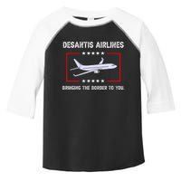 Desantis Airlines Bringing The Border To You Funny Toddler Fine Jersey T-Shirt