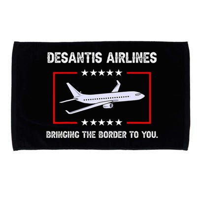 Desantis Airlines Bringing The Border To You Funny Microfiber Hand Towel