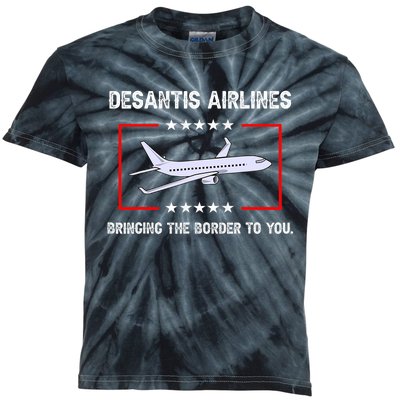 Desantis Airlines Bringing The Border To You Funny Kids Tie-Dye T-Shirt