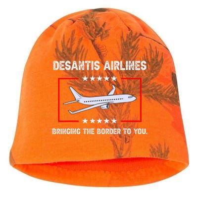 Desantis Airlines Bringing The Border To You Funny Kati - Camo Knit Beanie