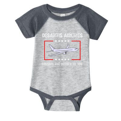 Desantis Airlines Bringing The Border To You Funny Infant Baby Jersey Bodysuit