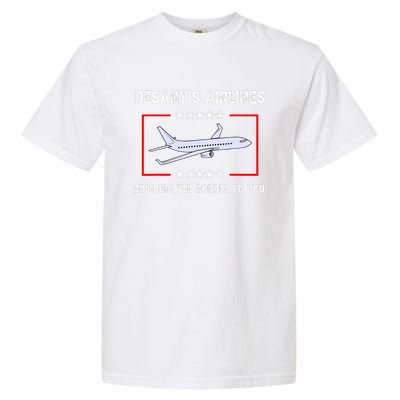 Desantis Airlines Bringing The Border To You Funny Garment-Dyed Heavyweight T-Shirt