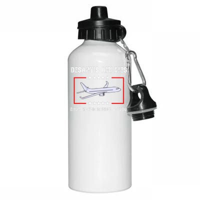 Desantis Airlines Bringing The Border To You Funny Aluminum Water Bottle