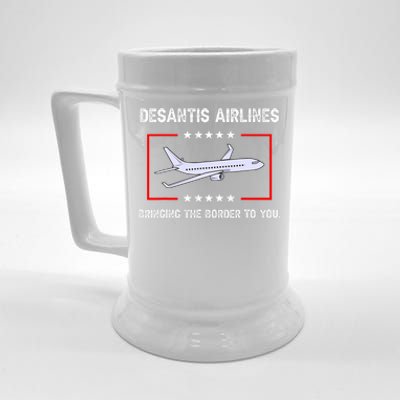 Desantis Airlines Bringing The Border To You Funny Beer Stein