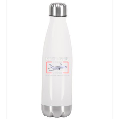 Desantis Airlines Bringing The Border To You Funny Stainless Steel Insulated Water Bottle