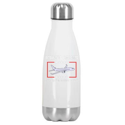 Desantis Airlines Bringing The Border To You Funny Stainless Steel Insulated Water Bottle