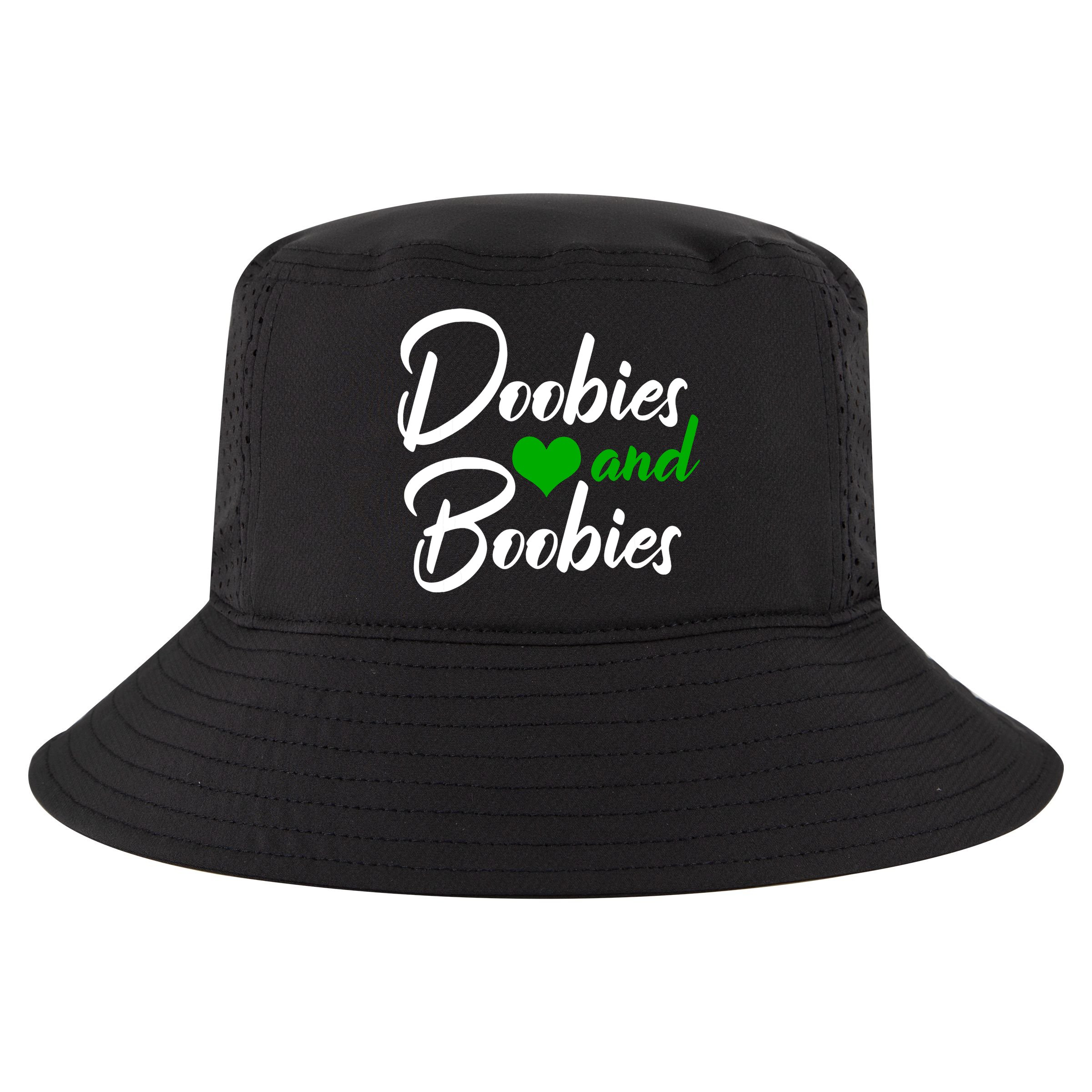 Doobies And Boobies Weed Funny 420 Stoner Pothead Gift Cool Comfort Performance Bucket Hat