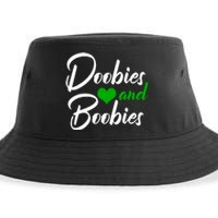 Doobies And Boobies Weed Funny 420 Stoner Pothead Gift Sustainable Bucket Hat