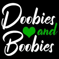 Doobies And Boobies Weed Funny 420 Stoner Pothead Gift Drawstring Bag