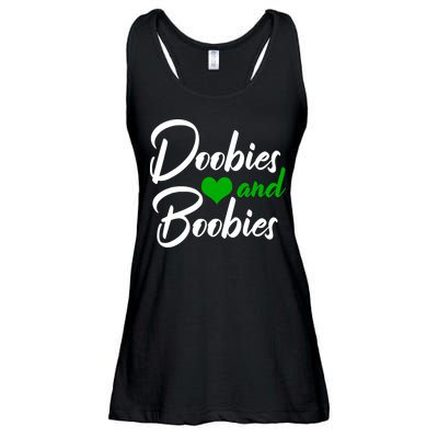Doobies And Boobies Weed Funny 420 Stoner Pothead Gift Ladies Essential Flowy Tank