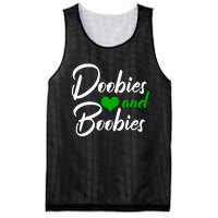 Doobies And Boobies Weed Funny 420 Stoner Pothead Gift Mesh Reversible Basketball Jersey Tank