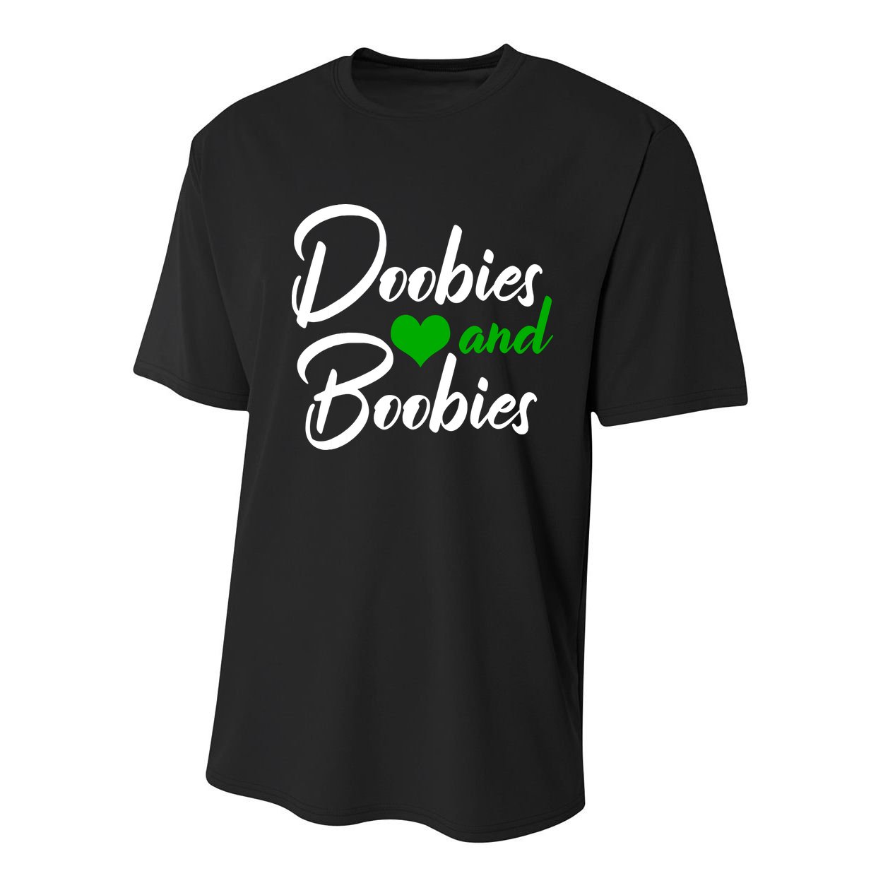 Doobies And Boobies Weed Funny 420 Stoner Pothead Gift Youth Performance Sprint T-Shirt