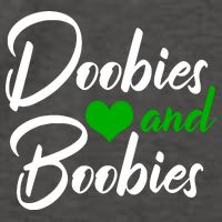 Doobies And Boobies Weed Funny 420 Stoner Pothead Gift Vector Backpack