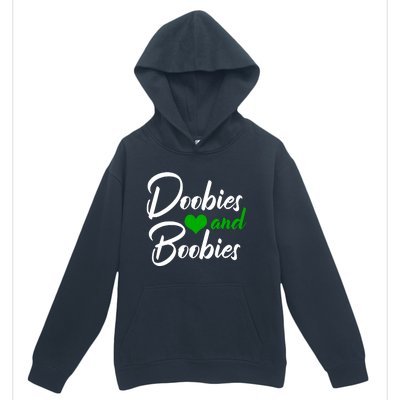 Doobies And Boobies Weed Funny 420 Stoner Pothead Gift Urban Pullover Hoodie