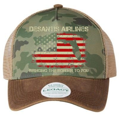 DeSantis Airlines Bringing The Border To You Funny DeSantis Legacy Tie Dye Trucker Hat