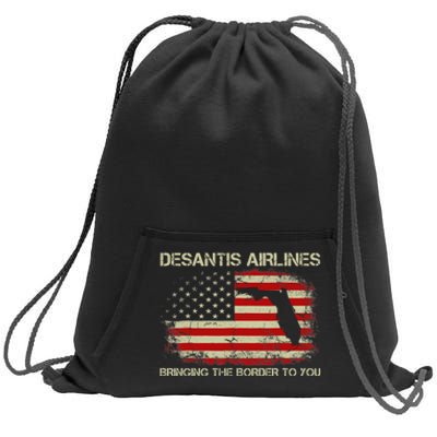 DeSantis Airlines Bringing The Border To You Funny DeSantis Sweatshirt Cinch Pack Bag