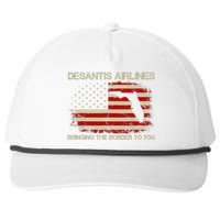 DeSantis Airlines Bringing The Border To You Funny DeSantis Snapback Five-Panel Rope Hat