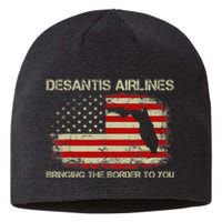 DeSantis Airlines Bringing The Border To You Funny DeSantis Sustainable Beanie