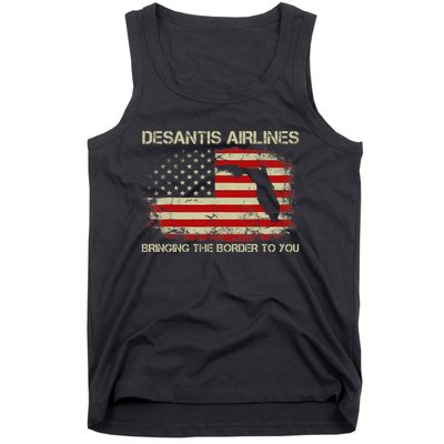 DeSantis Airlines Bringing The Border To You Funny DeSantis Tank Top