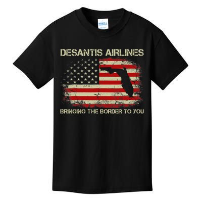 DeSantis Airlines Bringing The Border To You Funny DeSantis Kids T-Shirt