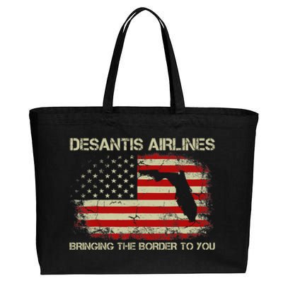 DeSantis Airlines Bringing The Border To You Funny DeSantis Cotton Canvas Jumbo Tote