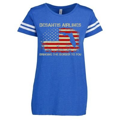 DeSantis Airlines Bringing The Border To You Funny DeSantis Enza Ladies Jersey Football T-Shirt