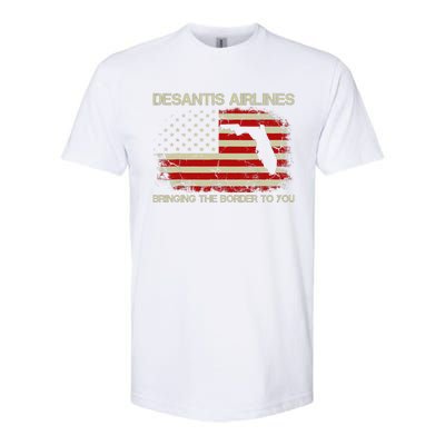 DeSantis Airlines Bringing The Border To You Funny DeSantis Softstyle CVC T-Shirt