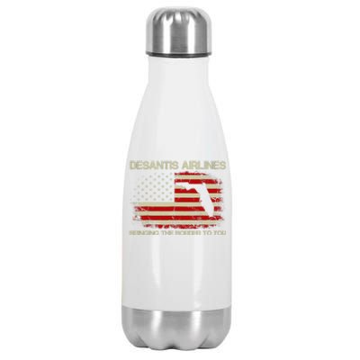 DeSantis Airlines Bringing The Border To You Funny DeSantis Stainless Steel Insulated Water Bottle