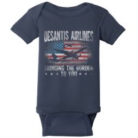 DeSantis Airlines Bringing The Border To You American US Flag Baby Bodysuit