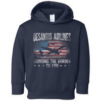 DeSantis Airlines Bringing The Border To You American US Flag Toddler Hoodie