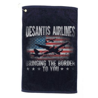 DeSantis Airlines Bringing The Border To You American US Flag Platinum Collection Golf Towel