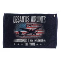 DeSantis Airlines Bringing The Border To You American US Flag Grommeted Golf Towel