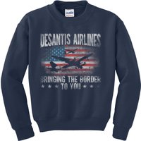 DeSantis Airlines Bringing The Border To You American US Flag Kids Sweatshirt