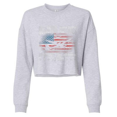 DeSantis Airlines Bringing The Border To You American US Flag Cropped Pullover Crew