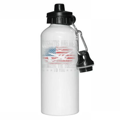 DeSantis Airlines Bringing The Border To You American US Flag Aluminum Water Bottle