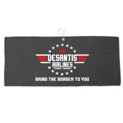 DeSantis Airlines Bringing The Border To You American US Flag Vintage Large Microfiber Waffle Golf Towel