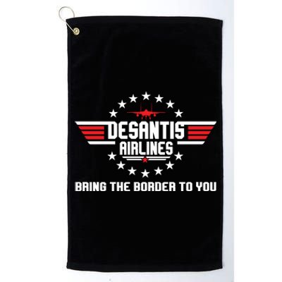 DeSantis Airlines Bringing The Border To You American US Flag Vintage Platinum Collection Golf Towel