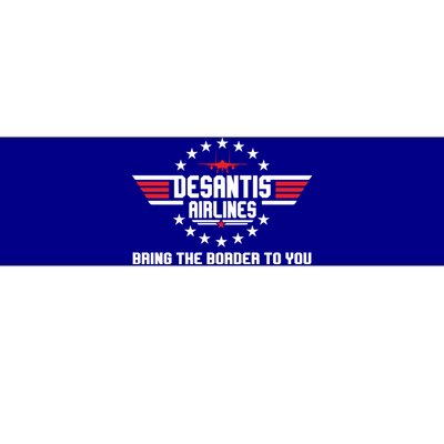 DeSantis Airlines Bringing The Border To You American US Flag Vintage Bumper Sticker