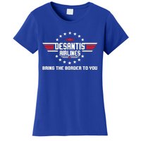 DeSantis Airlines Bringing The Border To You American US Flag Vintage Women's T-Shirt