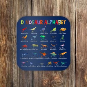 Dinosaurs Alphabet Back To School First Day Of School Coaster