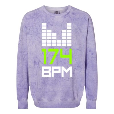 Drum And Bass 174 Bpm Dnb Music Liquid Jungle Edm Gift Colorblast Crewneck Sweatshirt