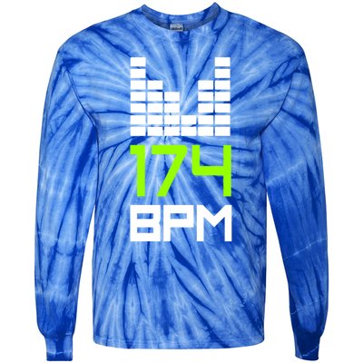 Drum And Bass 174 Bpm Dnb Music Liquid Jungle Edm Gift Tie-Dye Long Sleeve Shirt