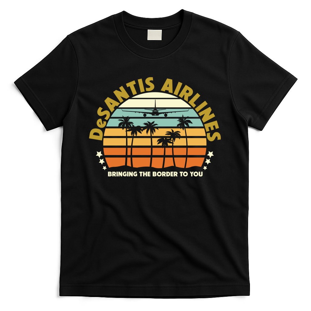 DeSantis Airlines Bringing The Border To You Meme Retro Florida Style T-Shirt
