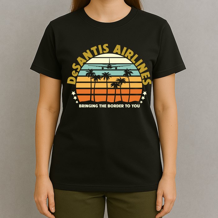 DeSantis Airlines Bringing The Border To You Meme Retro Florida Style T-Shirt