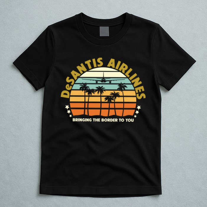 DeSantis Airlines Bringing The Border To You Meme Retro Florida Style T-Shirt