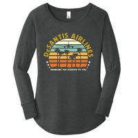 DeSantis Airlines Bringing The Border To You Meme Retro Florida Style Women's Perfect Tri Tunic Long Sleeve Shirt