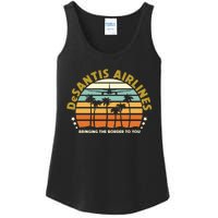 DeSantis Airlines Bringing The Border To You Meme Retro Florida Style Ladies Essential Tank