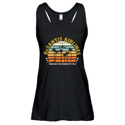 DeSantis Airlines Bringing The Border To You Meme Retro Florida Style Ladies Essential Flowy Tank